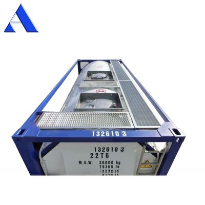 IMDG T4 표준 철강 재료 20ft ISO 연료 탱크 컨테이너 26000L 안전 디젤 및 가솔린 운송 용량