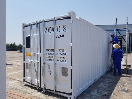 20ft 해상 컨테이너 DNV 2.7-1 표준 6m 석유 파업 닫힌 상자 20ft 길이 철 바닥 옵션 스링