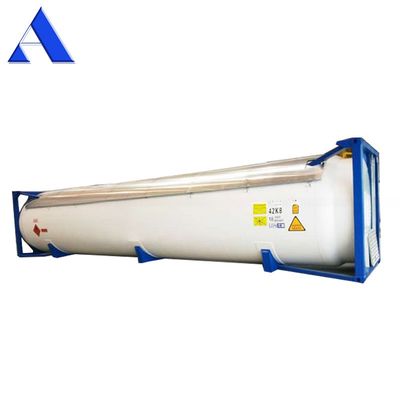 40ft ISO 가스 탱크 컨테이너 52.5 CBM UN T50 압축 액화 LPG 염소 암모니아 고 용량 ISO 컨테이너