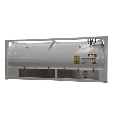 20톤 용량 20ft 긴 운송 컨테이너 ASME 표준 UN T75 ISO 크로오겐 LNG 탱크
