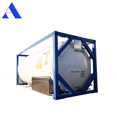 20톤 용량 20ft 긴 운송 컨테이너 ASME 표준 UN T75 ISO 크로오겐 LNG 탱크
