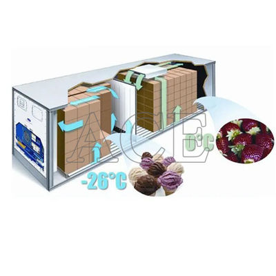 40ft 냉동 ISO 컨테이너 최대 실량 27580KG 28.4CBM 용량 듀얼 온도 리퍼 냉장고 및 냉장고
