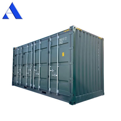 20ft 높이의 건조 운송 컨테이너 큐브 사이드 도어 철강 코튼 스틸 6058 x 2438 x 2896 mm 33.2 CBM 용량