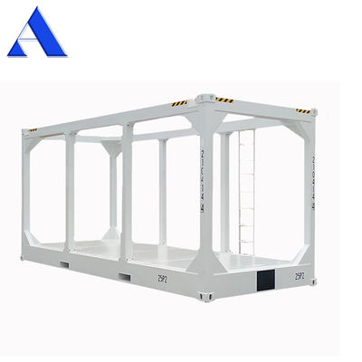 20FT DNV 2.7-1 표준 스틸 코튼 해상 리프팅 프레임 컨테이너 상태 및 이동 가능한 빔과 함께 스키드 바구니