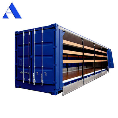 45ft 고 PVC 커튼 사이드 도어 CSC 인증 건조 운송 컨테이너 13556 x 2420 x 2474 mm 내부 차원