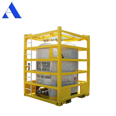 2900L-5000L 용량 수직 해상 탱크 컨테이너와 리프팅 프레임 웰드 시트 산 청소 및 패시베이션 마무리