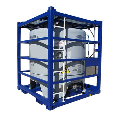 2900L-5000L 용량 수직 해상 탱크 컨테이너와 리프팅 프레임 웰드 시트 산 청소 및 패시베이션 마무리