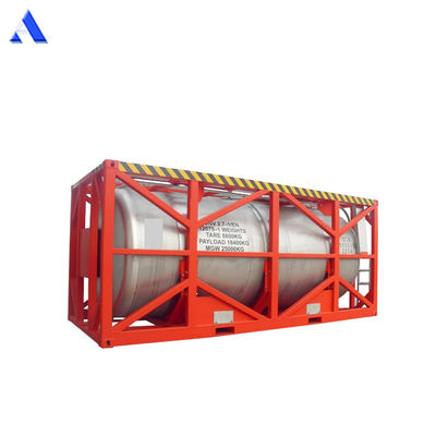 16000L DNV 2.7-1 표준 20ft 프레임 UN T11 스테인리스 스틸 토트 국제 운송을위한 해상 탱크 컨테이너