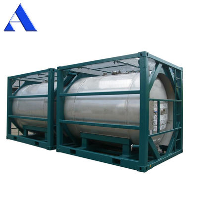 16000L DNV 2.7-1 표준 20ft 프레임 UN T11 스테인리스 스틸 토트 국제 운송을위한 해상 탱크 컨테이너