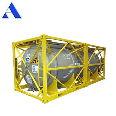 16000L DNV 2.7-1 표준 20ft 프레임 UN T11 스테인리스 스틸 토트 국제 운송을위한 해상 탱크 컨테이너