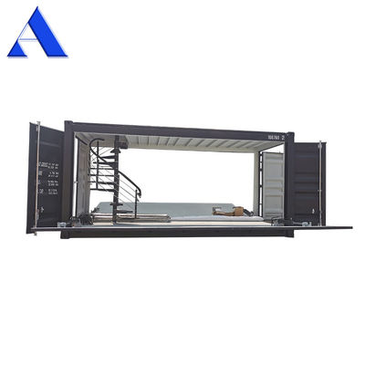 전문 맞춤형 사이드 오프닝 20ft 운송 컨테이너 커피숍 패스트 푸드 상점 사다리와 최고 보안 레일