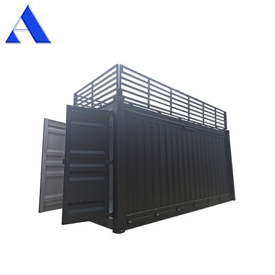 전문 맞춤형 사이드 오프닝 20ft 운송 컨테이너 커피숍 패스트 푸드 상점 사다리와 최고 보안 레일