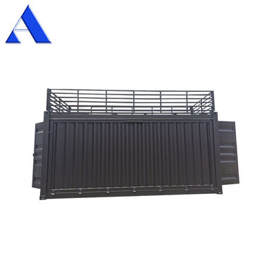 전문 맞춤형 사이드 오프닝 20ft 운송 컨테이너 커피숍 패스트 푸드 상점 사다리와 최고 보안 레일