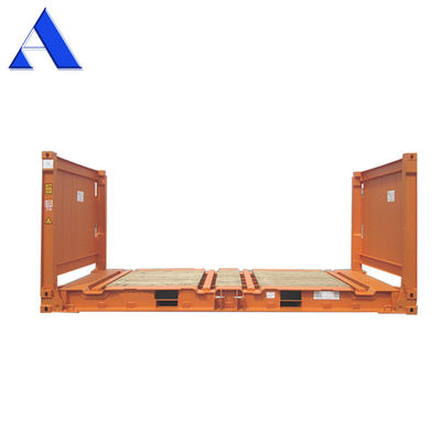 20ft 20ft 20 Flat Rack Flatrack 컨테이너 해양 운송 컨테이너 Tare 무게 2750KGS 바닥 28mm 접합판 바닥