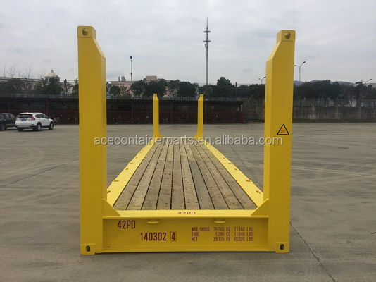 운송장비 40ft 평면 랙 컨테이너 고정된 강철 코너 포스트 최대 실량 47370KGS ISO 인증