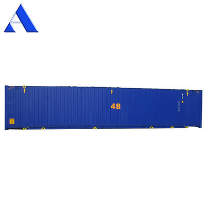 48피트 높이의 큐브 건조 화물 운송 컨테이너 최대 총 무게 30480KGS 허용 스파킹 무게 192000KGS 코튼 스틸