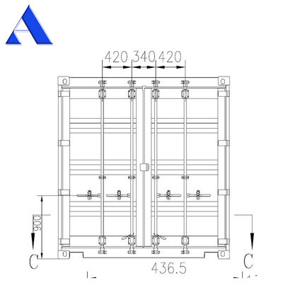 20ft 및 40ft 건조 화물 운송 컨테이너 후방 또는 측면 문 완료 표면 표준 크기 귀하의 요구 사항에 따라