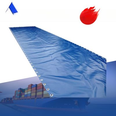 650g/sqm 밀도 코팅 타르파울린 커버 사용자 정의 크기 20ft 40ft 코팅 패턴의 오픈 톱 컨테이너