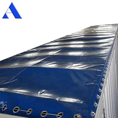 650g/sqm 밀도 코팅 타르파울린 커버 사용자 정의 크기 20ft 40ft 코팅 패턴의 오픈 톱 컨테이너