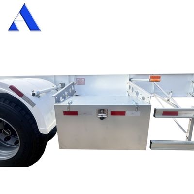 53ft Gooseneck 스켈레톤 트럭 프레임 반 트레일러 컨테이너 운송 체시 우수한 기능과 내구성 FUWA 축