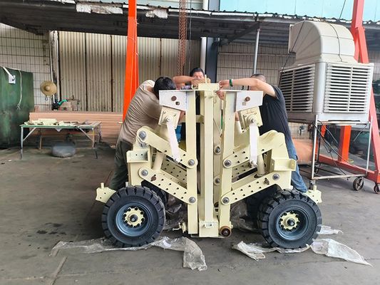 15tons 30tons 4pcs 고무 슈퍼 배송 컨테이너 리프팅 캐스터와 트윈클로크 사무실 건물 업그레이드 프로젝트 회색