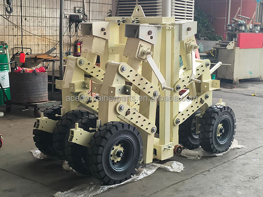 15tons 30tons 4pcs 고무 슈퍼 배송 컨테이너 리프팅 캐스터와 트윈클로크 사무실 건물 업그레이드 프로젝트 회색