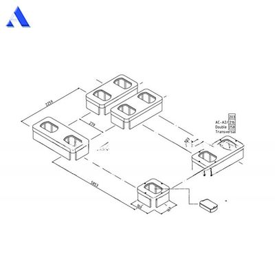 내구성 컨테이너 지원 20' 길이 DNV GL 인증 컨테이너 래싱 장비 ISO 단일 상승 컨테이너 기초