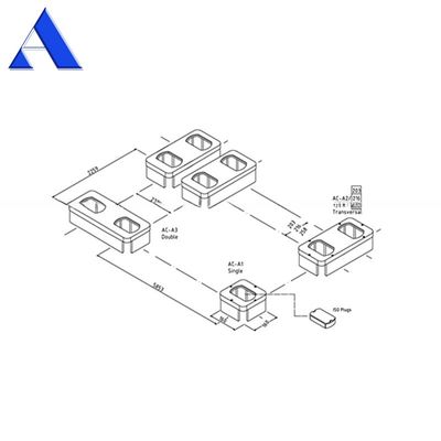 ACE 프로 프로포메이션 가스팅 스틸 듀얼 컨테이너 DNV GL 인증 운송 컨테이너를위한 상승 된 기초 소켓