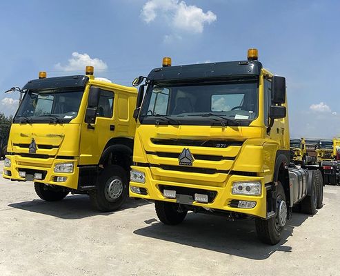 450HP 600L 연료 탱크 왼쪽 유로 2 반 트레일러 6X4 무거운 트럭 트랙터 헤드 디젤 연료 자동 수동 변속기