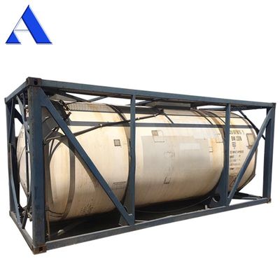 인증 CSC T11 ISO 탱크 컨테이너 21000L ~ 26000L 철강 및 코튼 철강으로 만든 화학 저장 용품