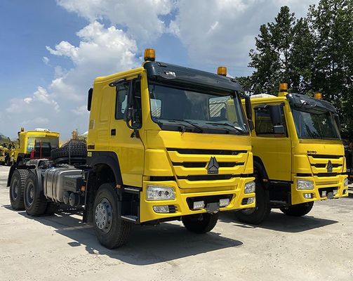 450HP 600L 연료 탱크 왼쪽 유로 2 반 트레일러 6X4 무거운 트럭 트랙터 헤드 디젤 연료 자동 수동 변속기