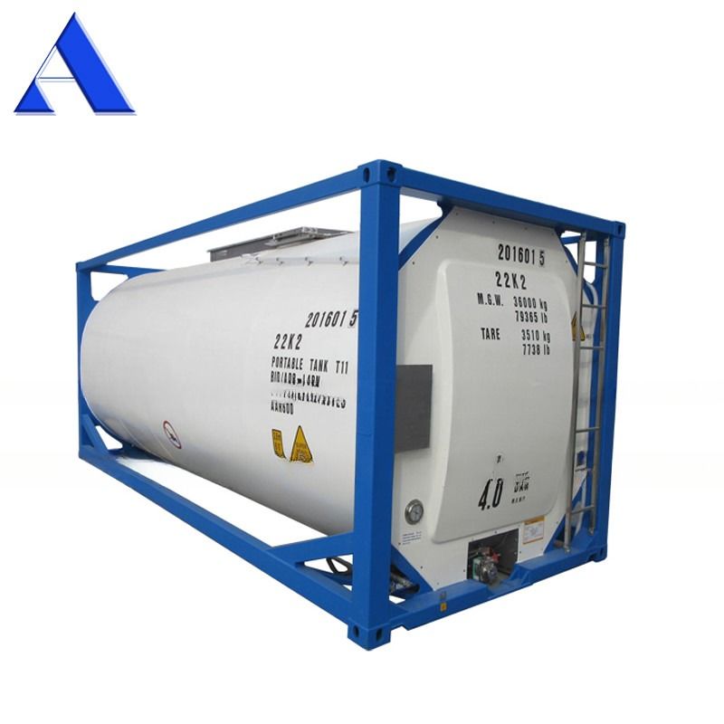 316L/SAN50028-7/WNr 1.4402/1.4404 재료 25000 리터 SS316L 배와 껍질 UN T11 20ft 에탄올 ISO 탱크 컨테이너