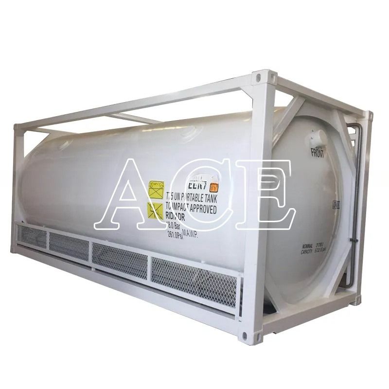 20톤 용량 20ft 긴 운송 컨테이너 ASME 표준 UN T75 ISO 크로오겐 LNG 탱크