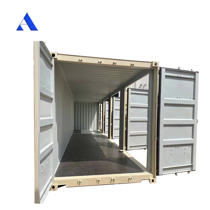 67.7cbm 용량 40ft 높이 큐브 오픈 사이드 운송 컨테이너 4 측면 문 12192 x 2438 x 2896 mm 외부 차원