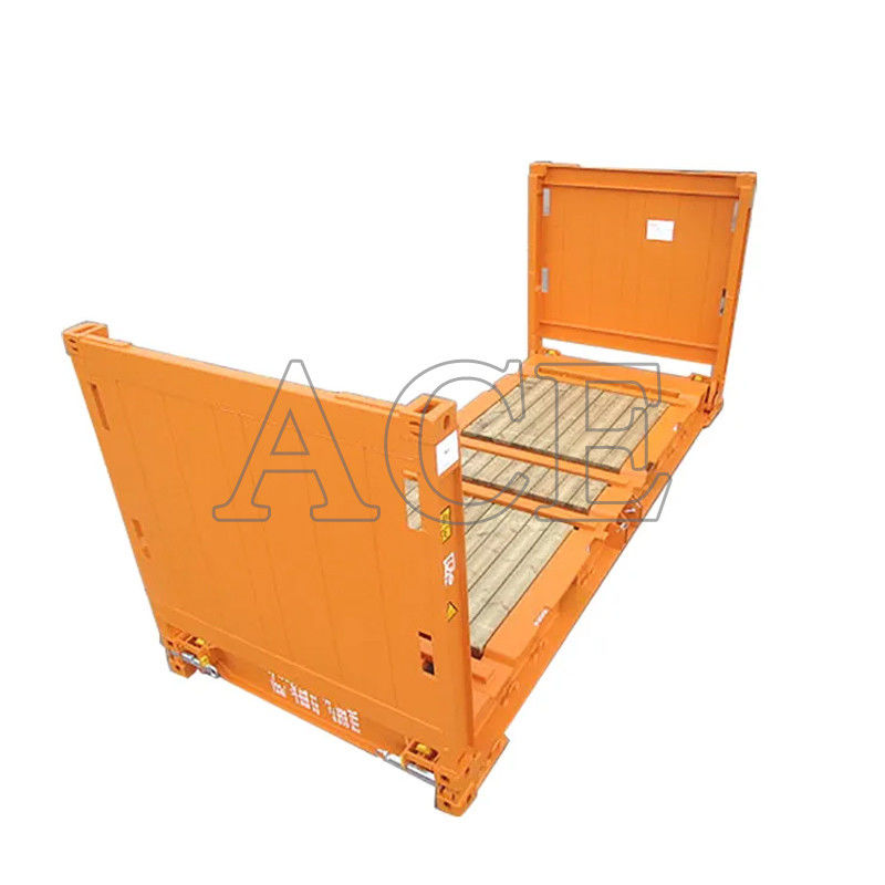 20ft 20ft 20 Flat Rack Flatrack 컨테이너 해양 운송 컨테이너 Tare 무게 2750KGS 바닥 28mm 접합판 바닥