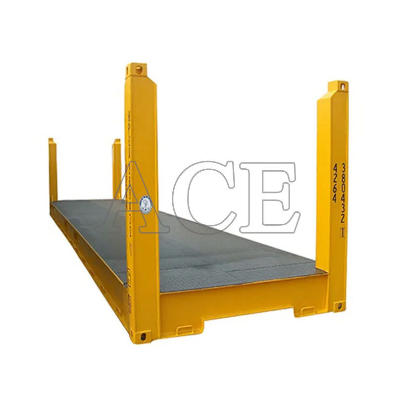 운송장비 40ft 평면 랙 컨테이너 고정된 강철 코너 포스트 최대 실량 47370KGS ISO 인증