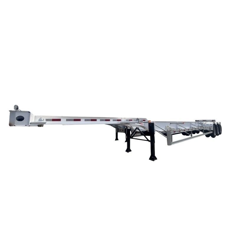 53ft Gooseneck 스켈레톤 트럭 프레임 반 트레일러 컨테이너 운송 체시 우수한 기능과 내구성 FUWA 축